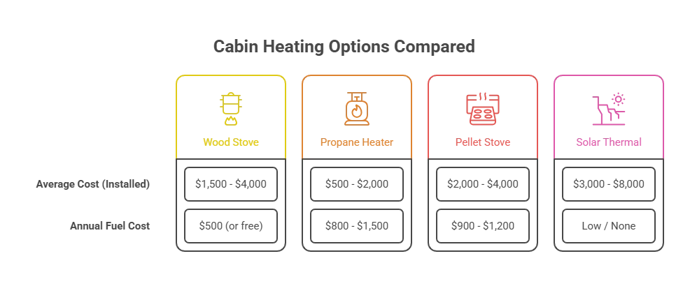 Cabin heating options compared