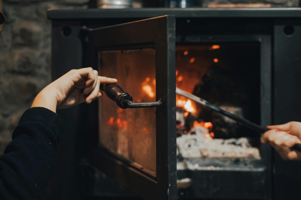 wood stove heat shield requirements