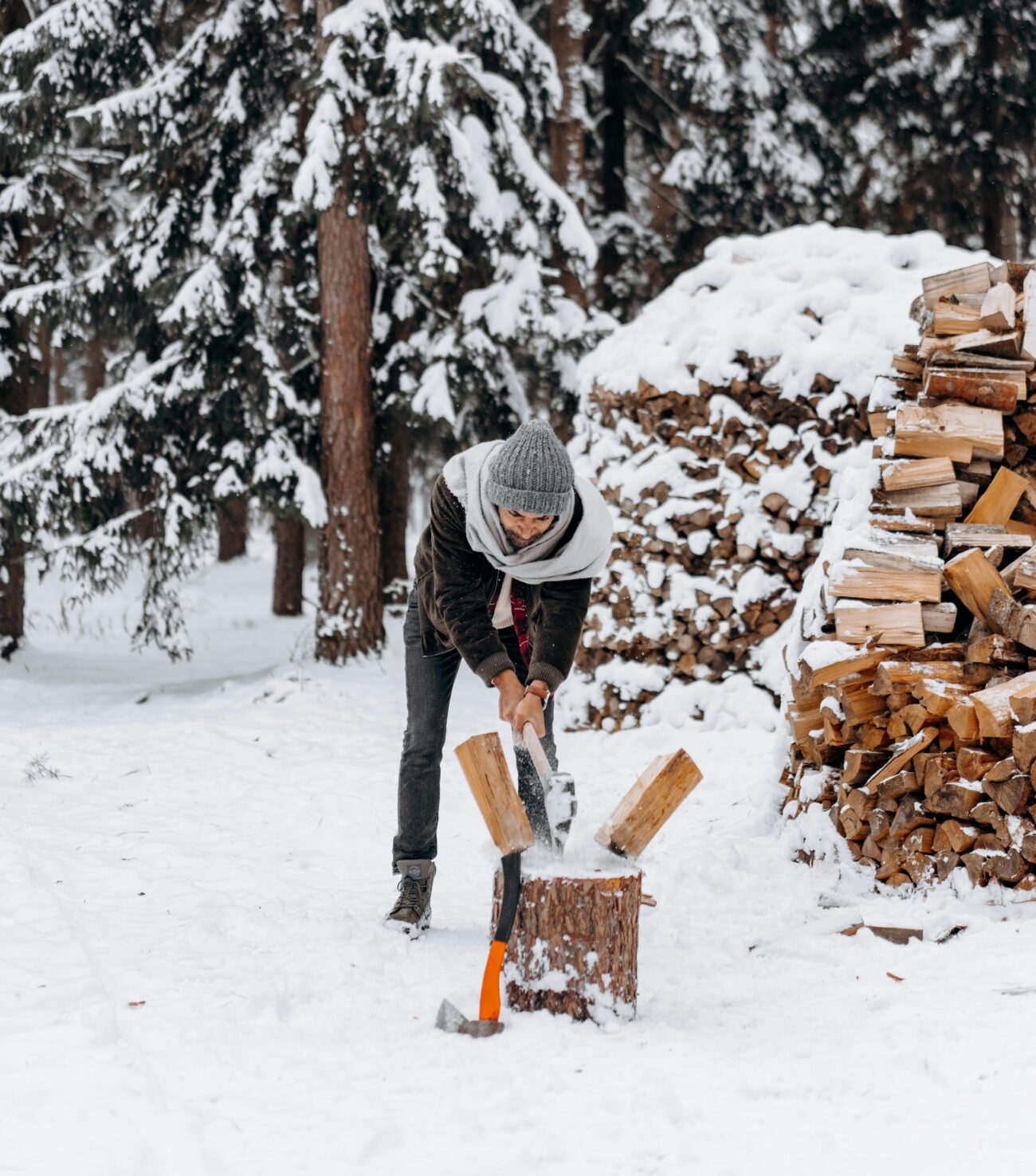 Splitting Logs for Log Burner