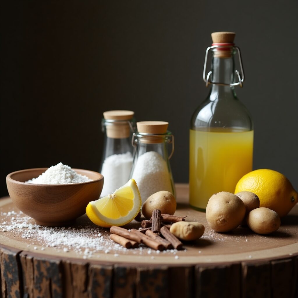 Natural Ingredients for wood stove glass cleaning
